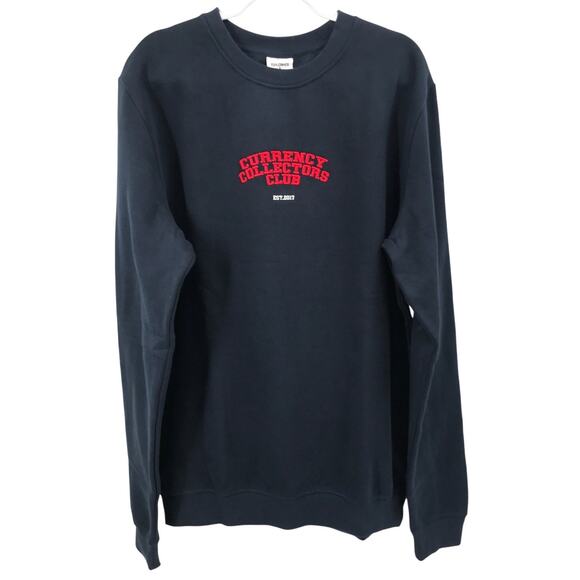 Tulones Currency Collectors Club Navy Blue Embroidered Crew Neck Sweatshirt XXXL - Picture 1 of 8